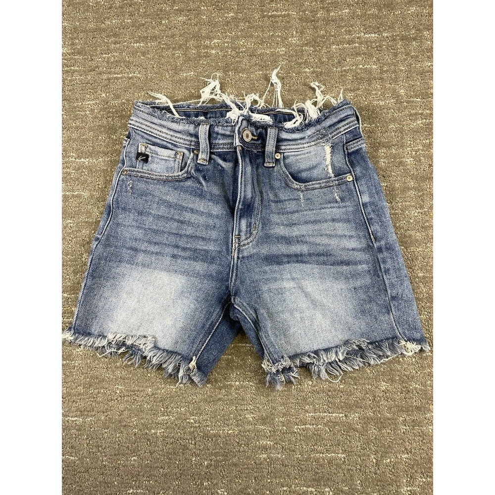 Women’s Kancan S Small Frayed High Rise Denim Shorts Cutoff jean